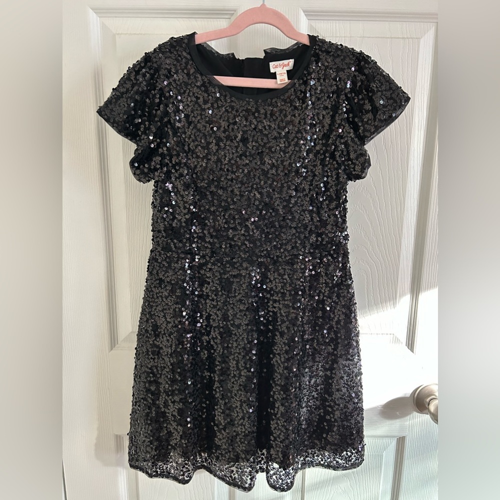 Black Sequin Girls dress